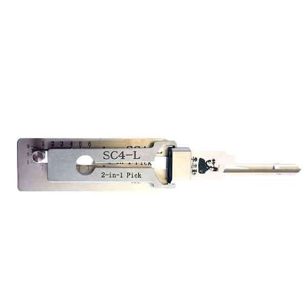 Original Lishi ORIGINAL LISHI:  REVERSE SC4 - 6-Pin - Schlage Keyway Tool - 2-in-1 Pick OLS-SC4-L-AG